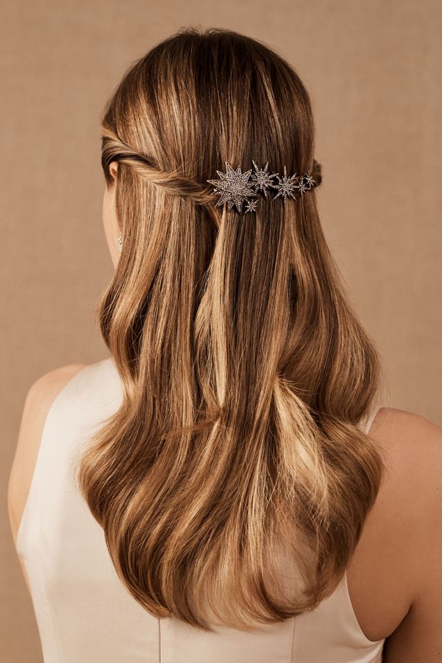 Anthropologie Sagittarius Barrette- antique gold/rhinestones Anthropologie Gold Hair Accessories for Women for sale | eBay main image 2