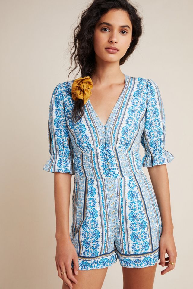 Farm Rio Evie Romper | Anthropologie