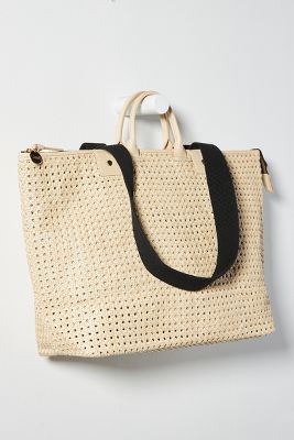 Clare V. Woven Leather Tote w/Tags - Green Totes, Handbags - W2437190