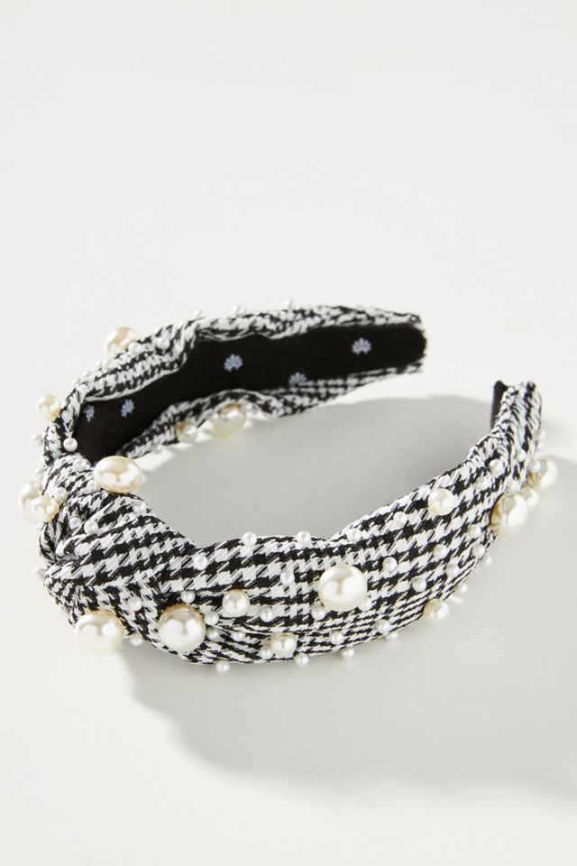 Lele Sadoughi Embellished Gingham Headband | Anthropologie display picture 2