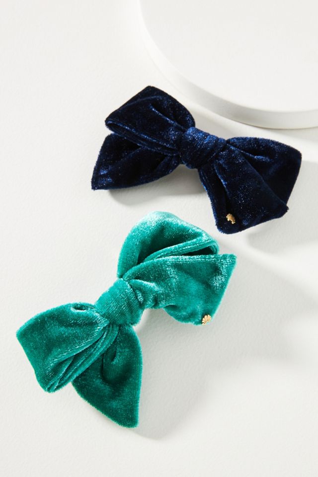 Anthropologie  Lele Sadoughi  Velvet Oversized Embellished Bow Lele Sadoughi Embellished Velvet Bow Barrette | Anthropologie main image 2