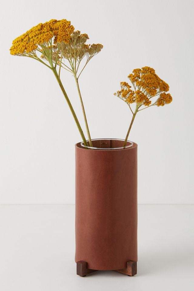 Sylvan Park Leather Vase #1