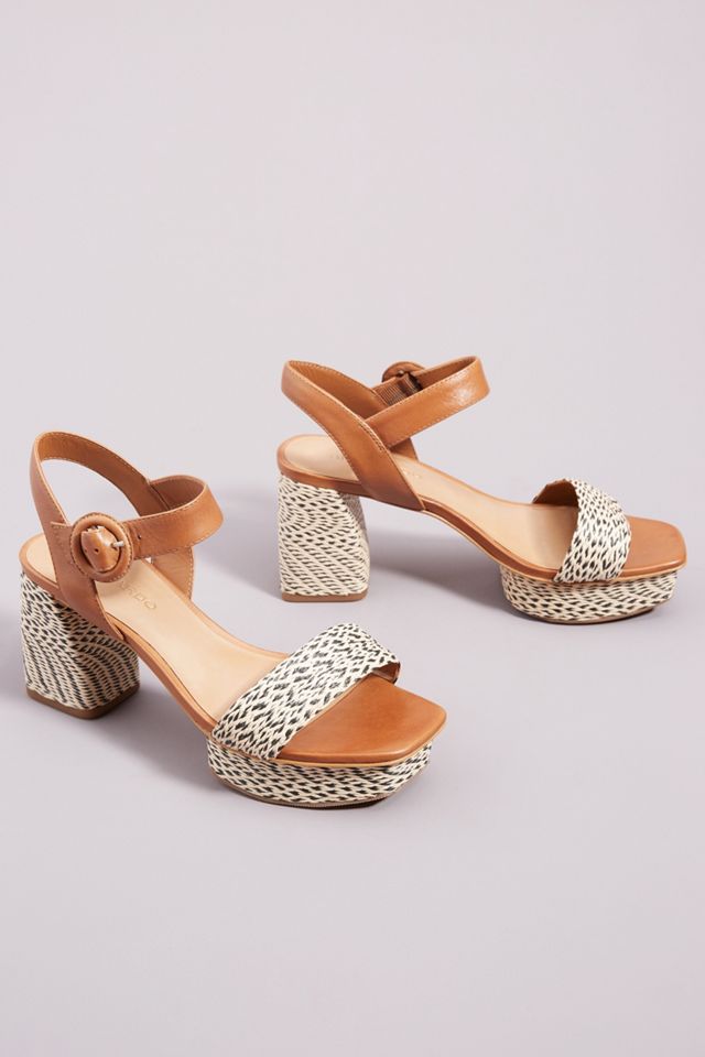 Bernardo Reagan Raffia Platform Heels #1