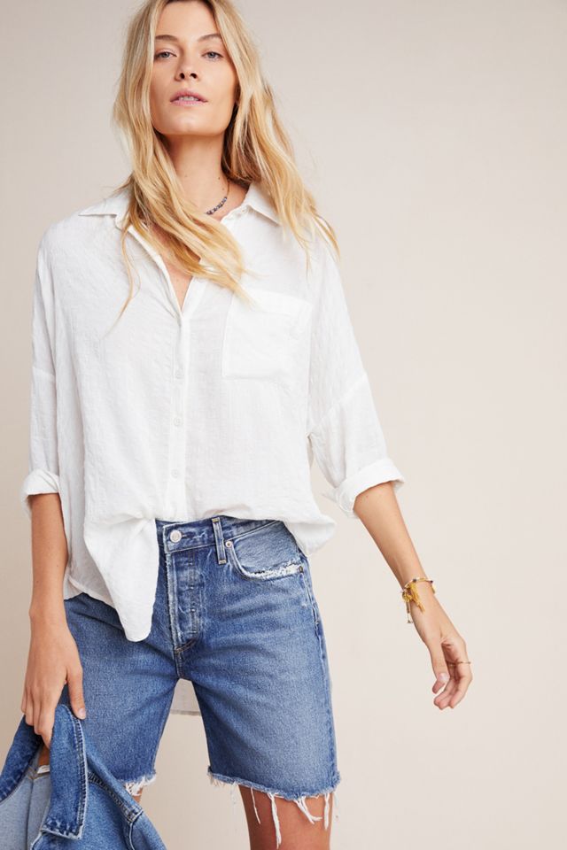 AGOLDE Rumi Ultra High-Rise Denim Bermuda Shorts #1