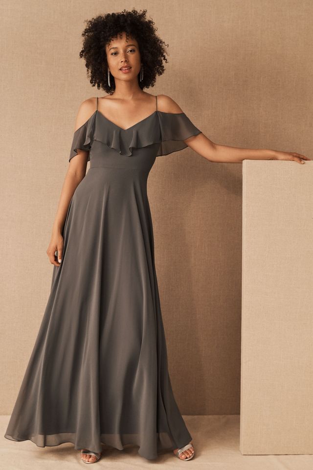 Jenny yoo mila cold shoulder cheap gown