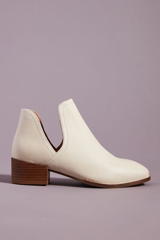 Flat booties with side best sale cut out