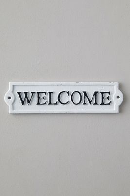 Cast Iron Welcome Sign