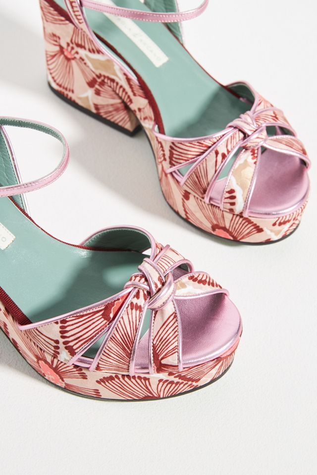 Paola d'Arcano Silk Platform Heels #2
