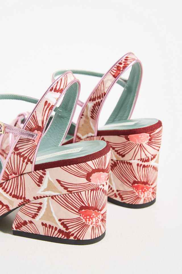 Paola d'Arcano Silk Platform Heels #3