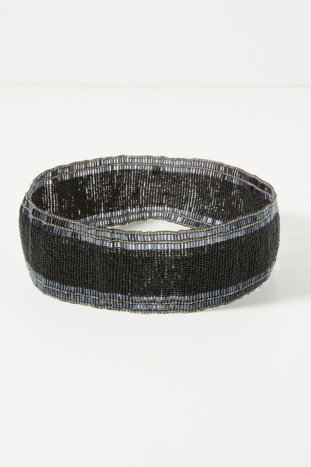 Cocobelle Striped Beaded Belt Anthropologie