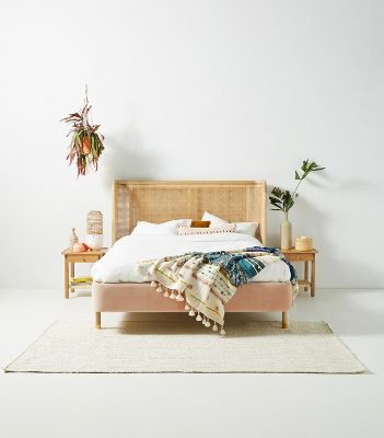 Bed Frames And Headboard With Unique, White Wicker Twin Bed Frame