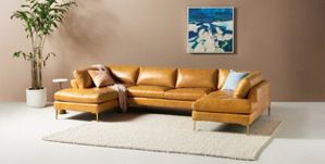 Bowen Modular Leather Armless Sofa