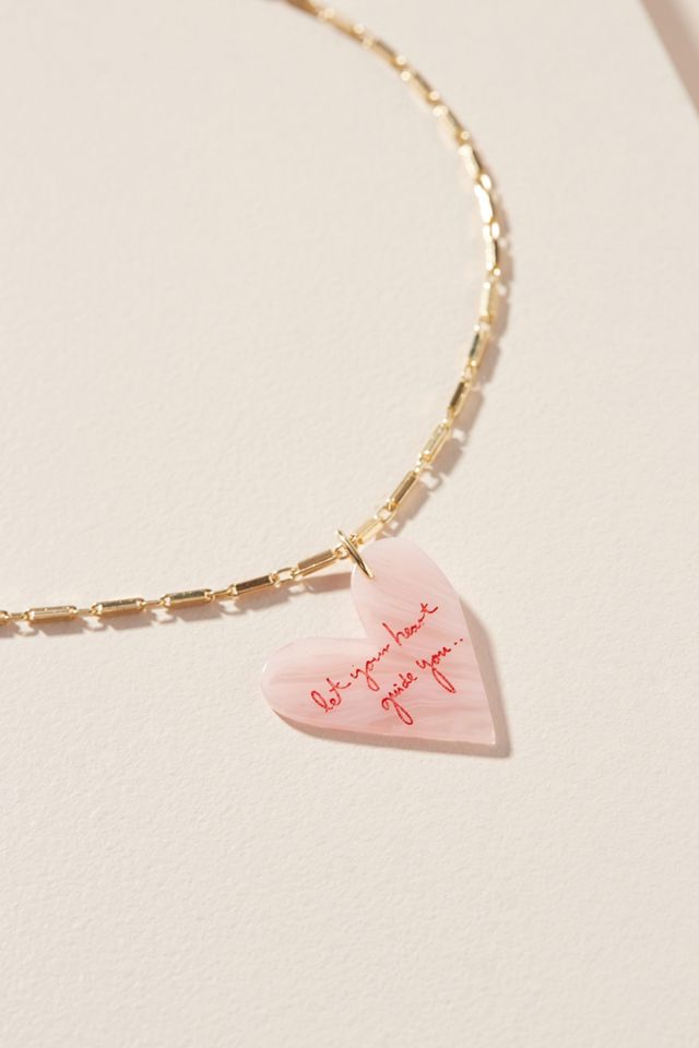 Conversation Heart Pendant Necklace #2