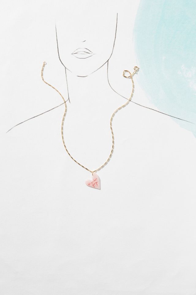 Conversation Heart Pendant Necklace #3