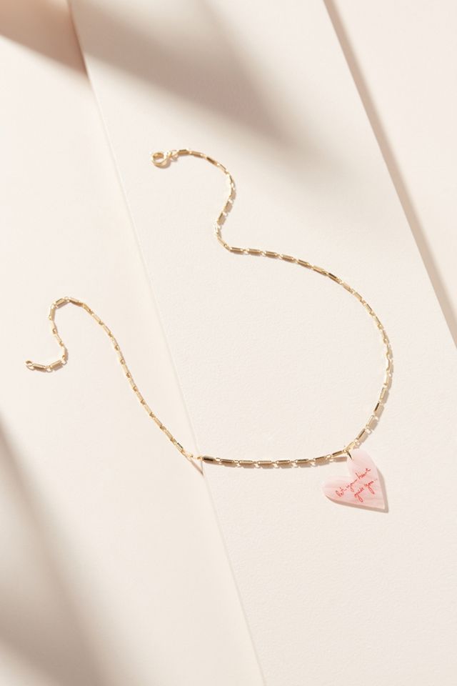 Conversation Heart Pendant Necklace #1