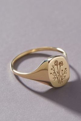 Claus Wildflower Signet Ring