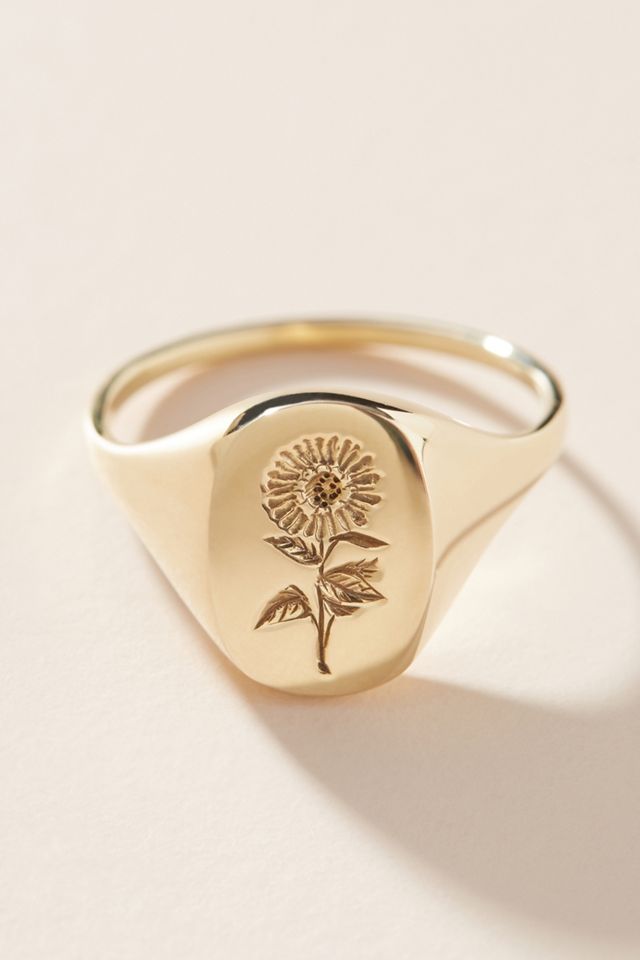 Claus Sunflower Signet Ring #2