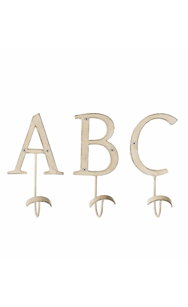 Iron letter shop hooks