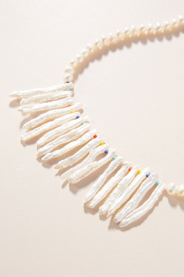 Annette Pearl Bib Necklace #1
