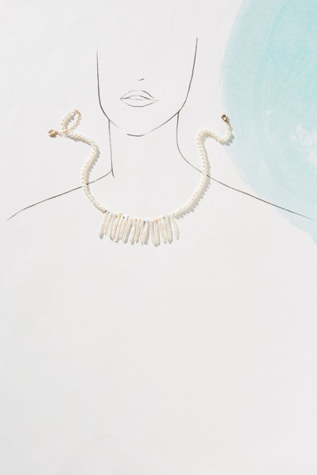 Annette Pearl Bib Necklace #2