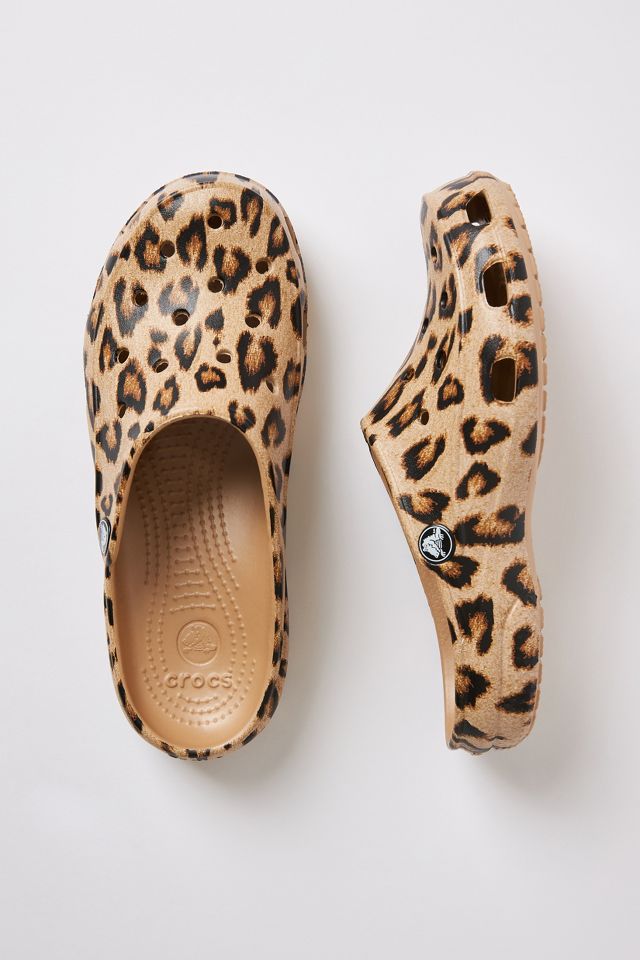 Leopard crocs on sale