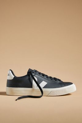 Veja Campo Leather Sneakers In Black