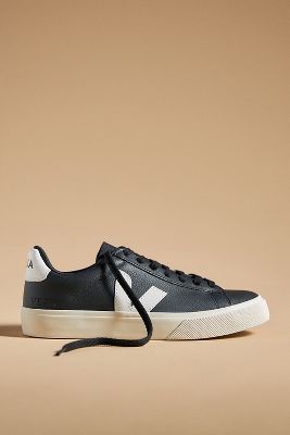 Veja Campo Leather Sneakers In Black