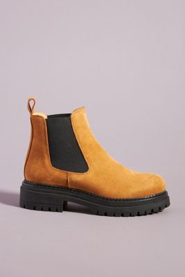 Suede Platform Chelsea Boots