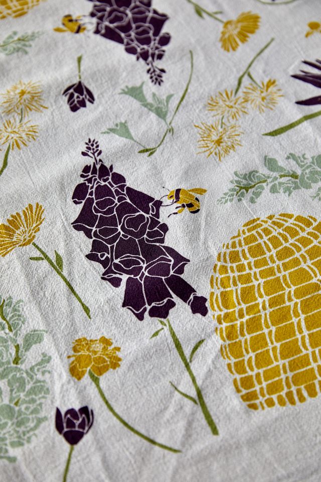 Honeybee Garden Dish Towel #1