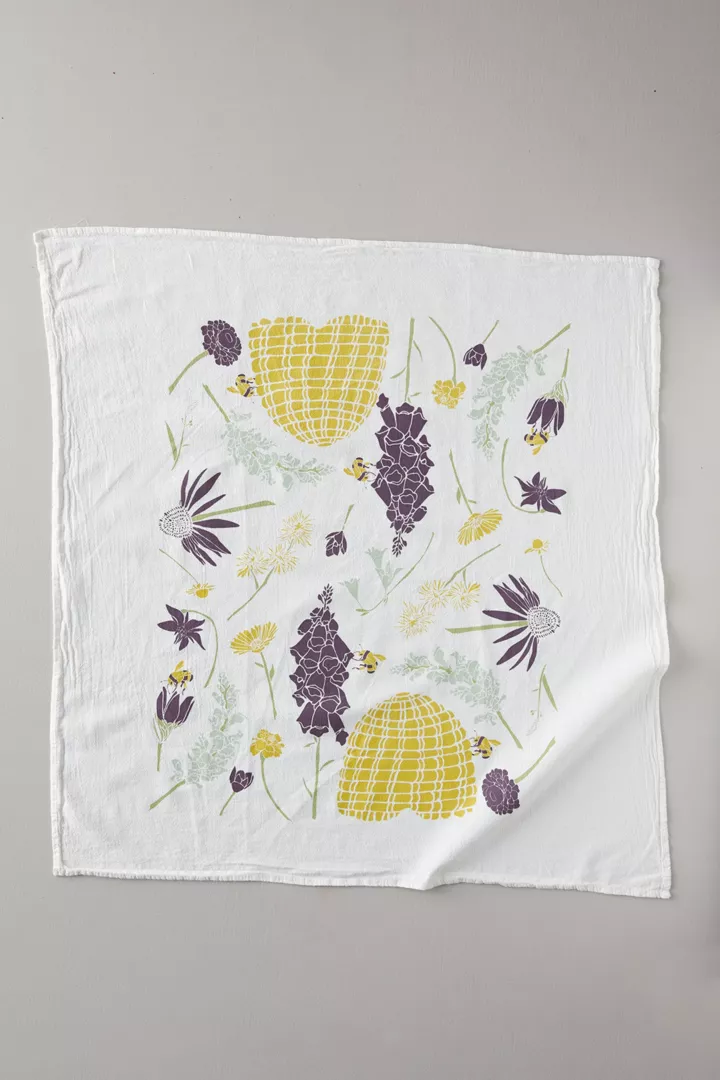 Terrain Honeybee Garden Tea Towel