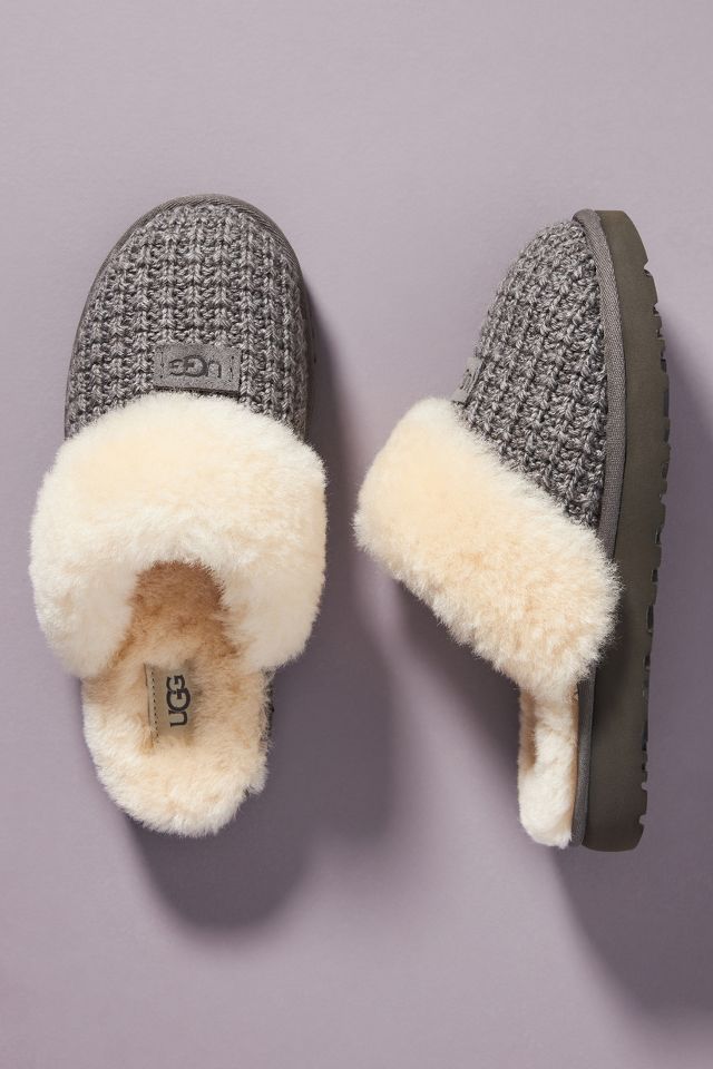 Gray knit ugg online slippers