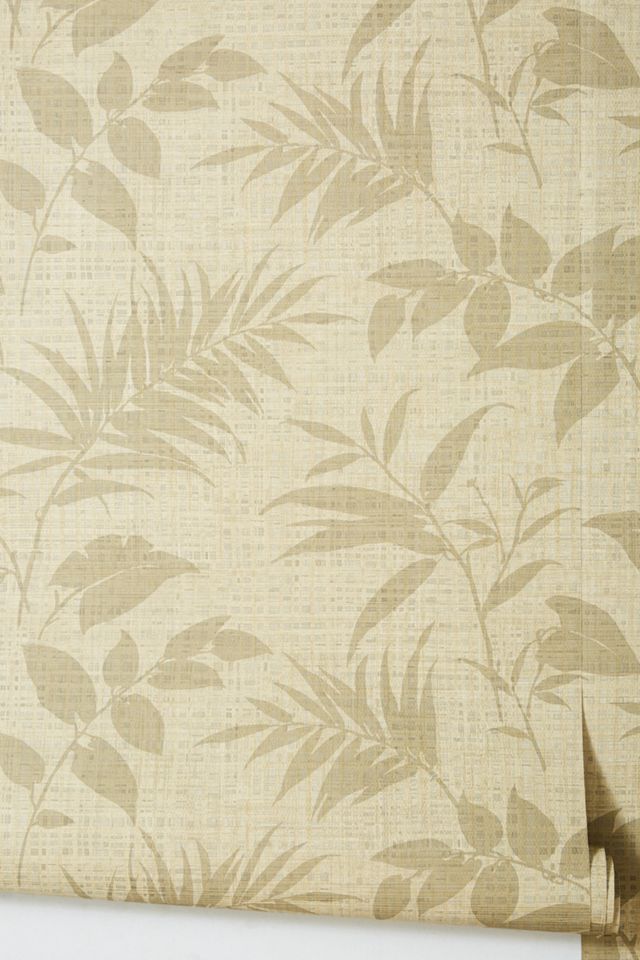 Botanical Grasscloth Textured Wallpaper #1