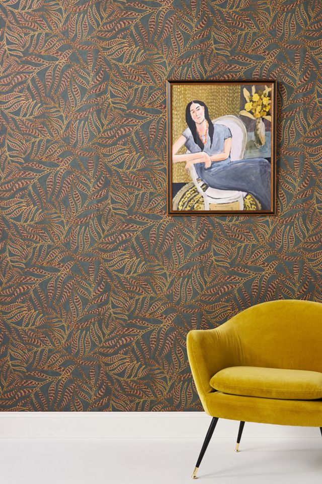 Montrose Leaves Wallpaper | Anthropologie