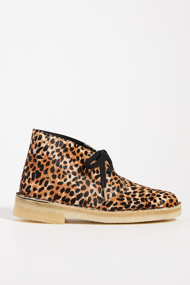 Clarks leopard boots on sale