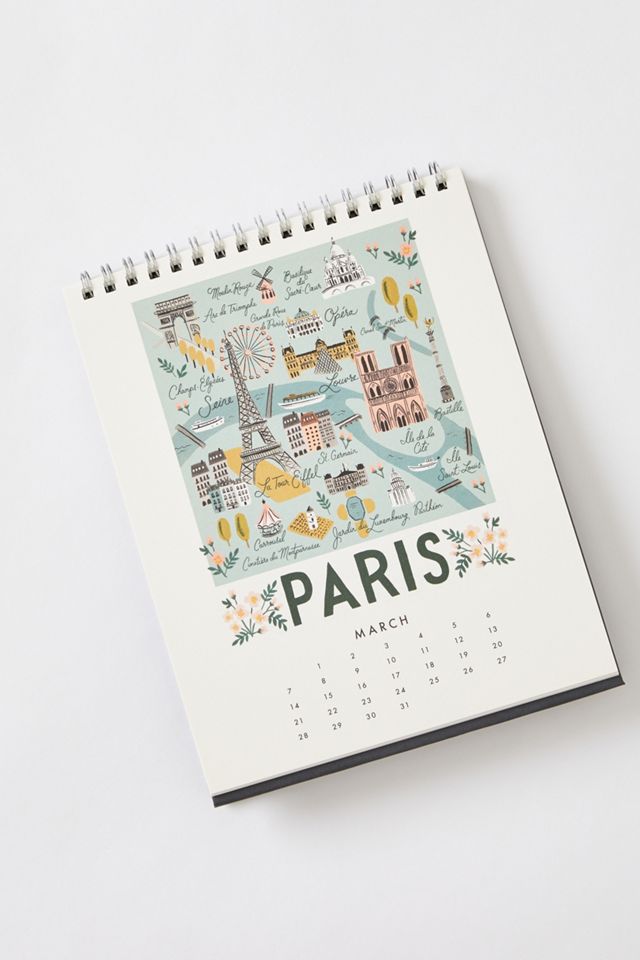 Rifle Paper Co. Mapas de la ciudad 2021 Calendario de escritorio #2