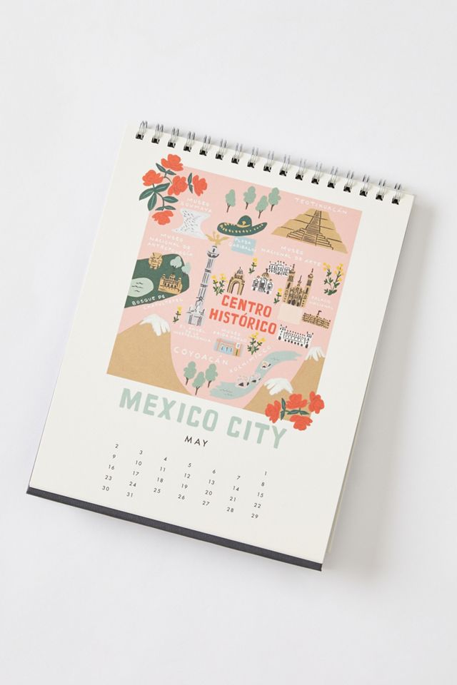 Rifle Paper Co. Mapas de la ciudad 2021 Calendario de escritorio #3