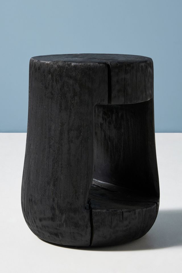 Alder Reclaimed Live-Edge Storage Side Table #2