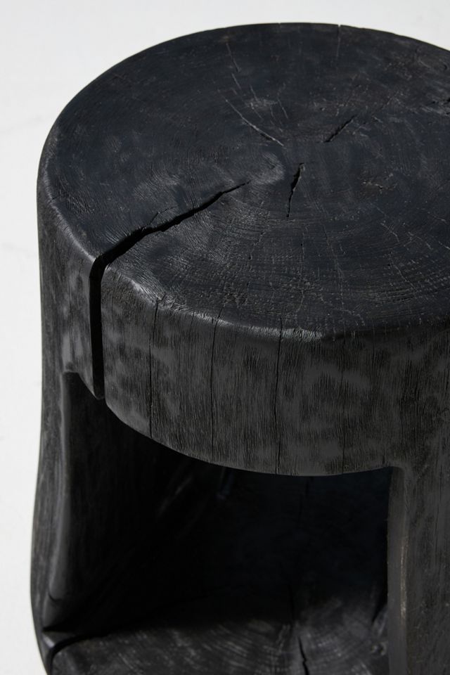 Alder Reclaimed Live-Edge Storage Side Table #3