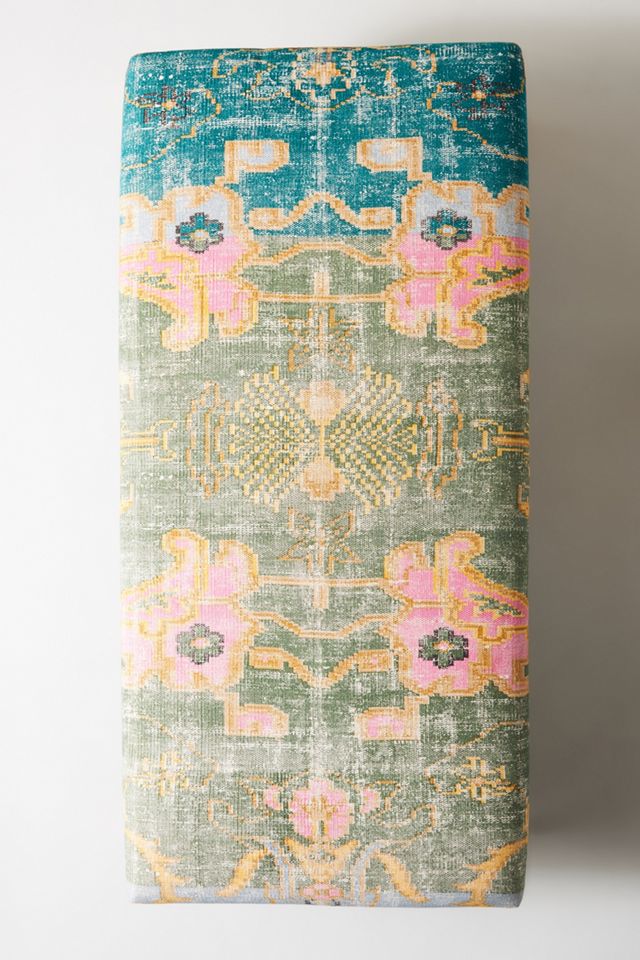 Rug-Printed Folkthread Ottoman #3