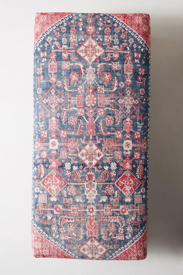 Rug-Printed Folkthread Ottoman #3