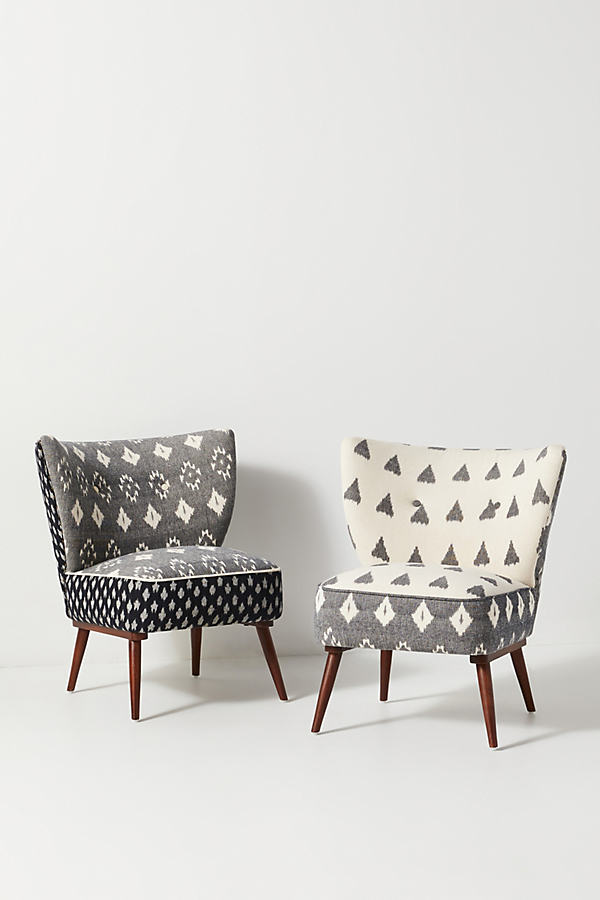 Woven Ikat Petite Accent Chair