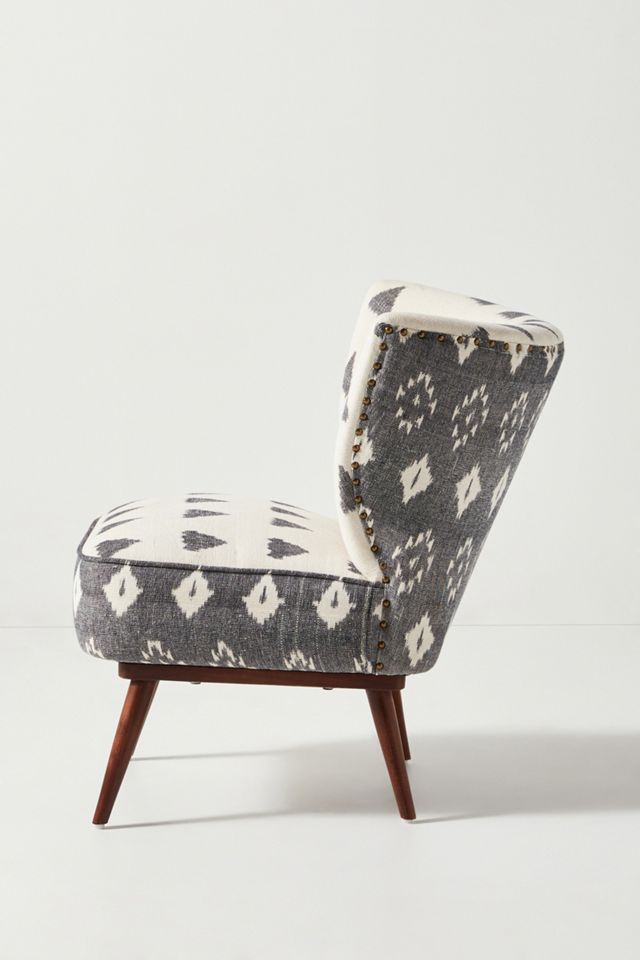 Woven Ikat Petite Accent Chair #3