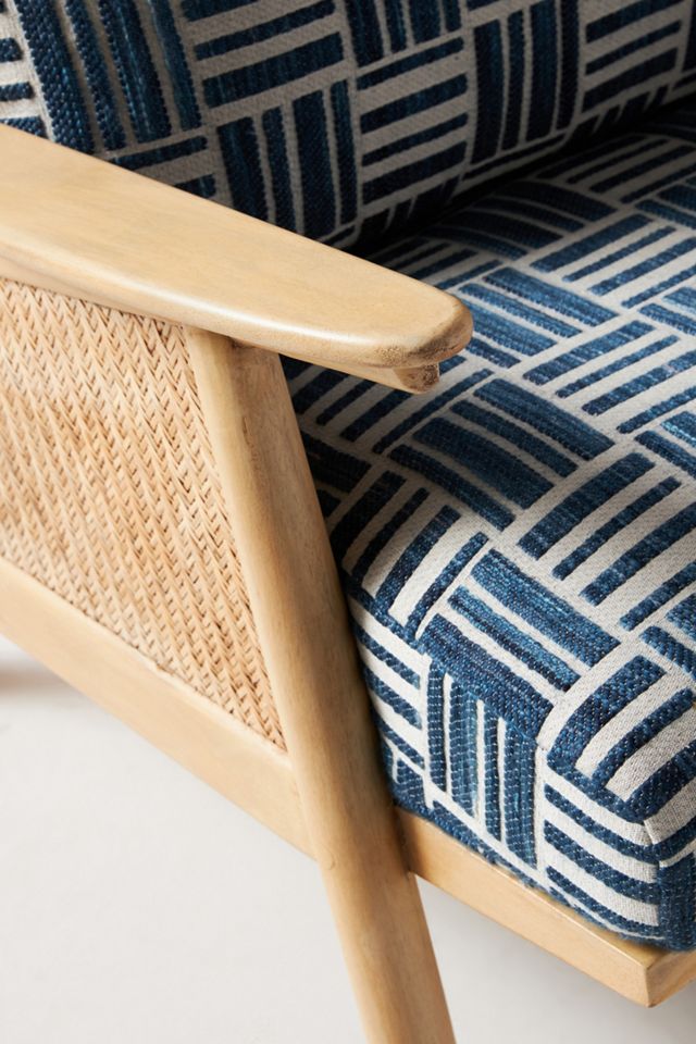 Indigo Cane Chair #4