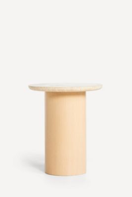 Anya Travertine Side Table
