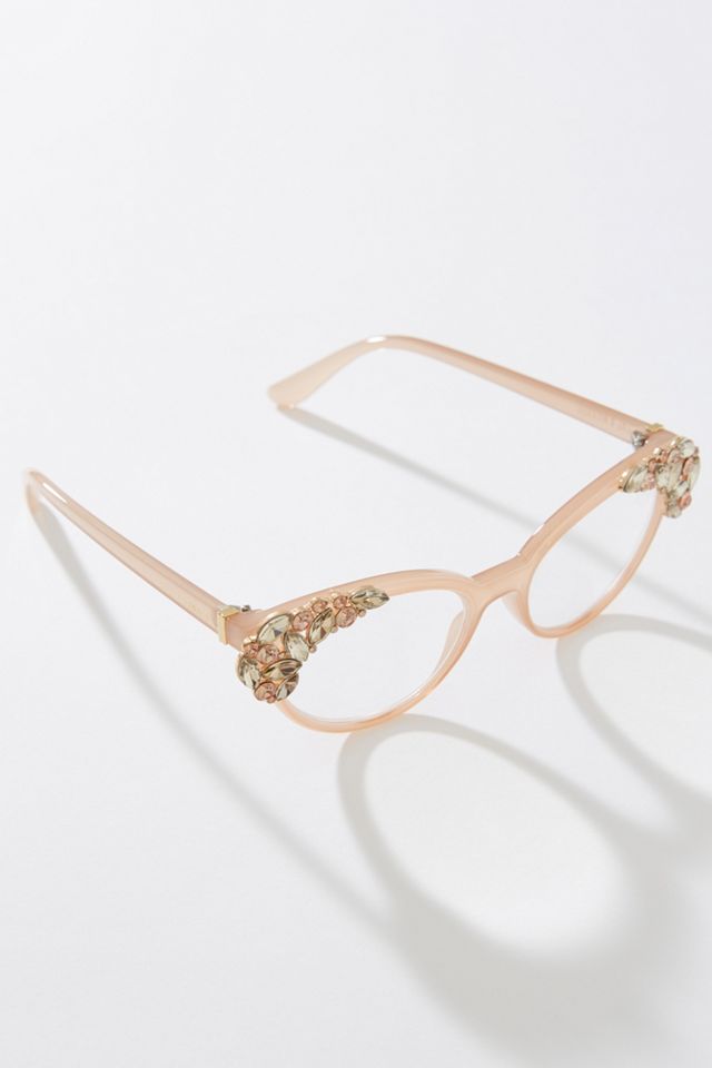 ZiGi +MARAiS FRIDA Pink Floral Blue Light Blocking Glasses Anthropologie Cat Eye Poppy Cat Eye Multicolor Blue Light Glasses | GlassesShop main image 4