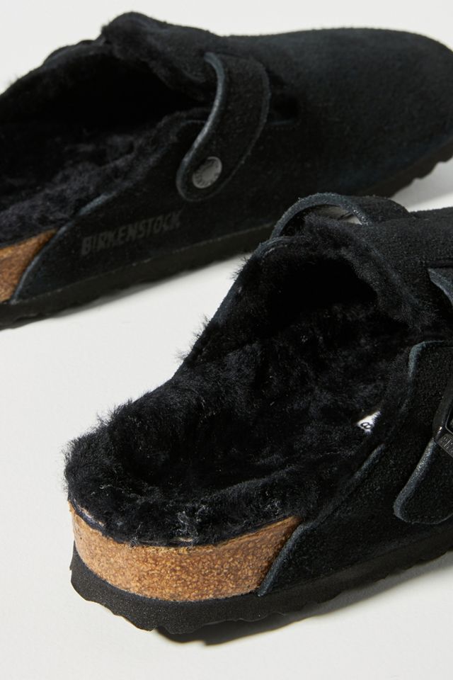 Birkenstock Shearling-Lined Boston Clogs #3