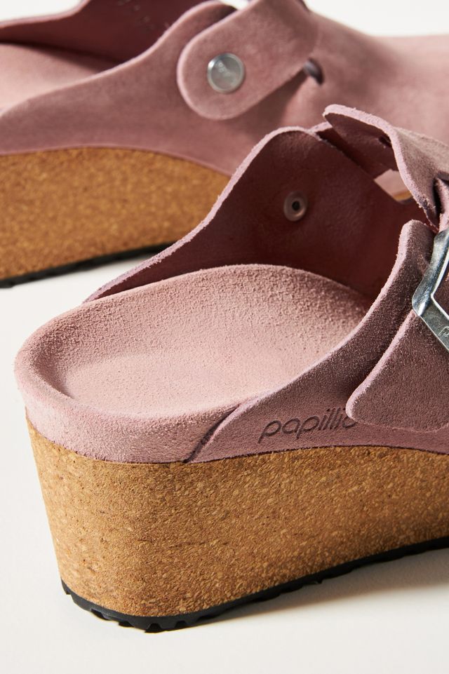 papillio by birkenstock fanny suede wedge clogs