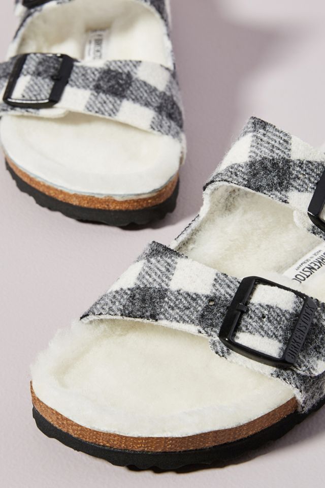 Birkenstock Plaid Arizona Shearling-Lined Sandals #2