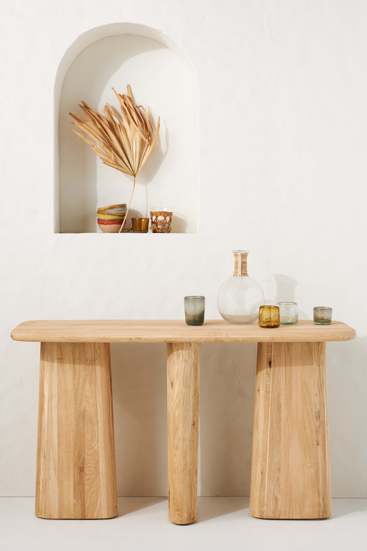 Kalle Sculptural Oak Console