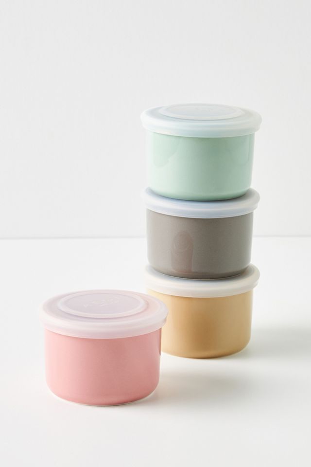 Pastel Ceramic Containers, Set of 4 #1
